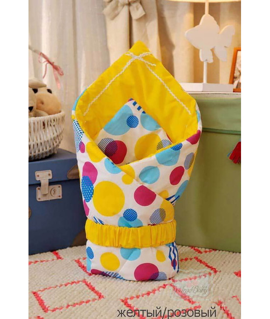 Конверт на выписку Шары желтое-розовый