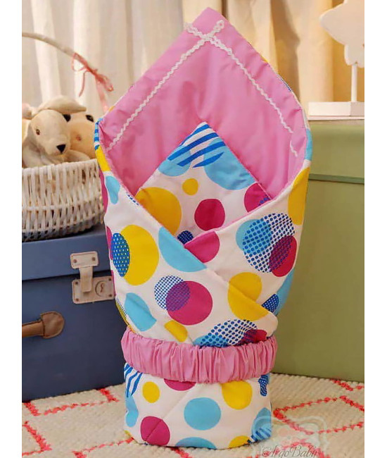 Одеяло на выписку Шары розовое