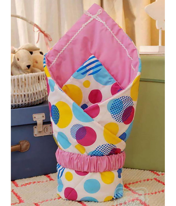 Одеяло на выписку Шары розовое