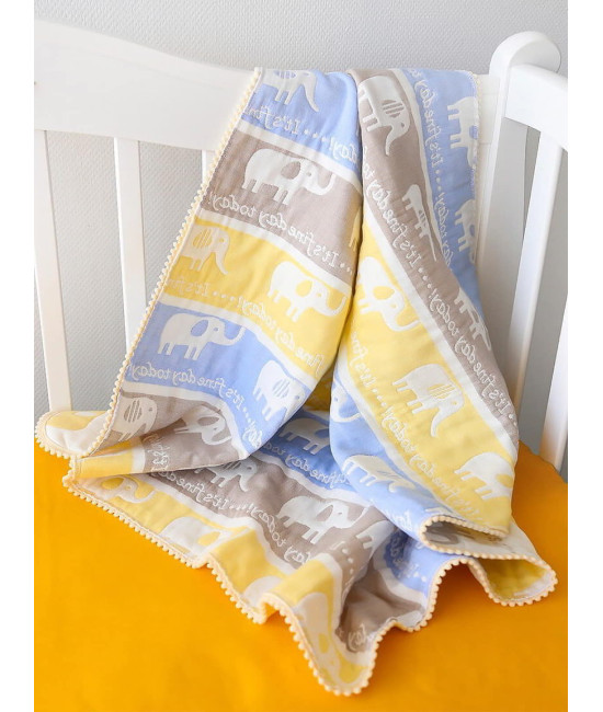 Хлопковый плед Слоники