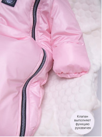 Детский зимний комплект Снеговичок розовый