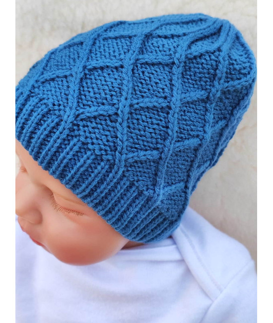 Вязаная шапочка Аран коса парламент