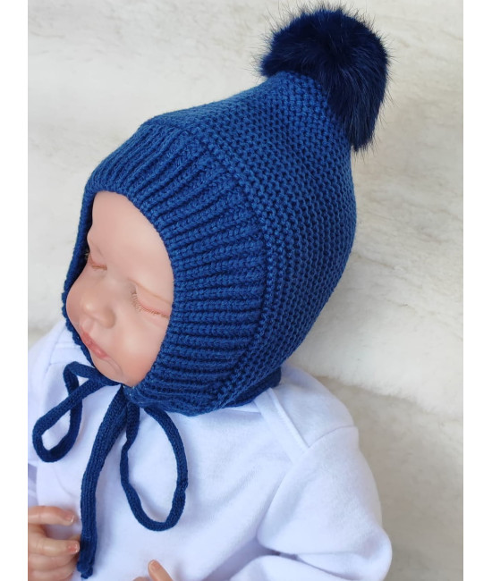 Чепчик Пушистик синий