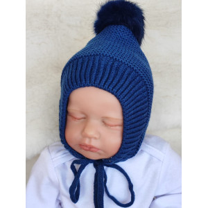 Чепчик Пушистик синий