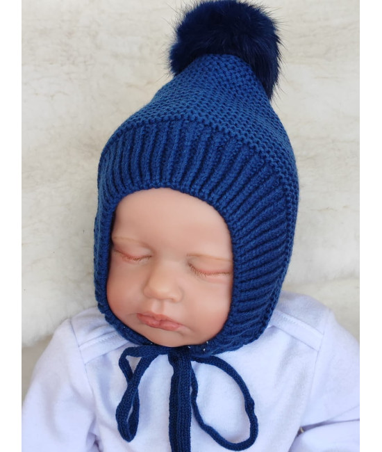 Чепчик Пушистик синий