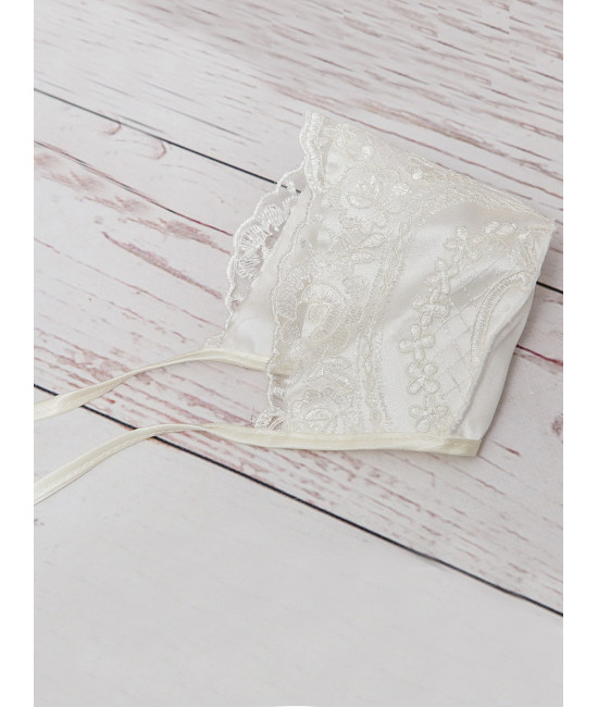 Чепчик для новорожденного Роскошь молочный