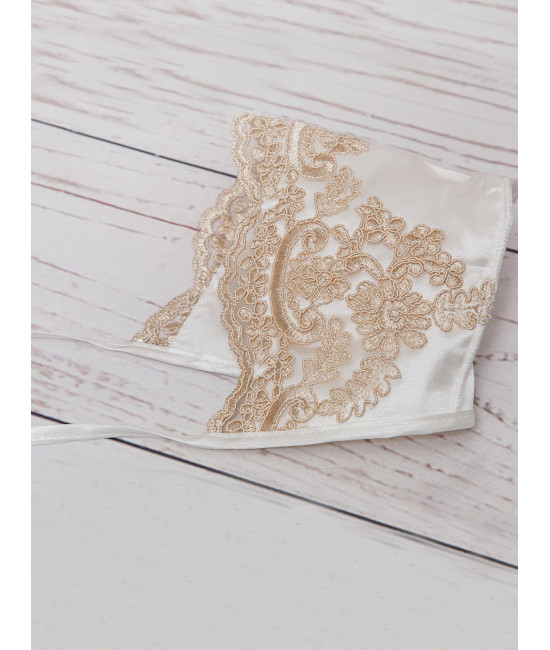 Чепчик для новорожденного Роскошь молочный-какао