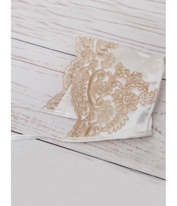 Чепчик для новорожденного Роскошь молочный-какао