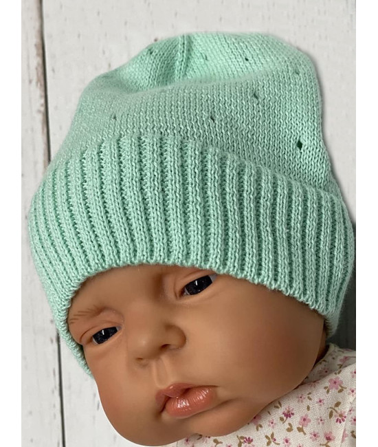 Вязаная шапочка Капелька авамарин