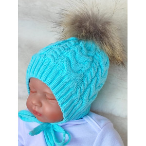 Вязаная шапочка Косички тиффани
