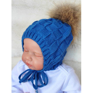 Вязаная шапочка Ромбики парламент