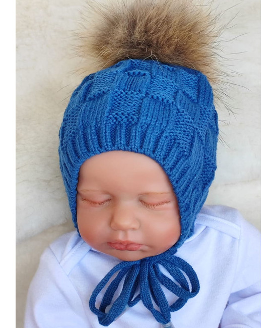 Вязаная шапочка Ромбики парламент