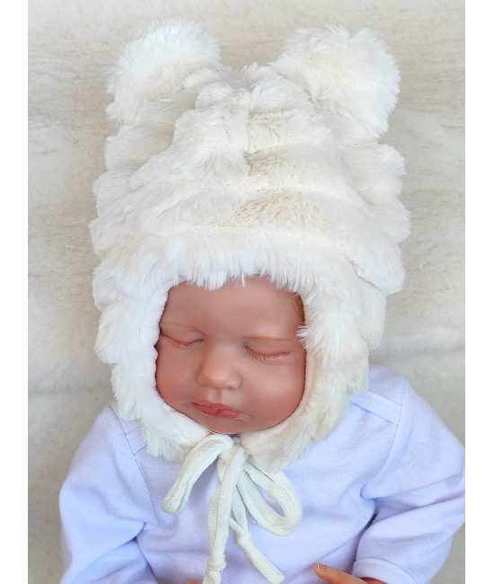 Конверт на выписку Стеганый синий-молочный