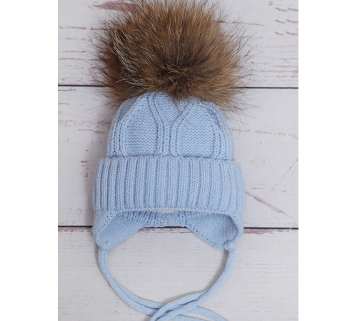 Вязаная шапочка Умка голубая
