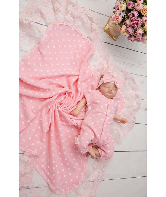 Летний комплект на выписку Айла розовый