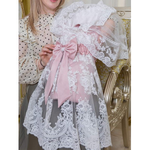 Конверт на выписку Азалия молочный-пудра