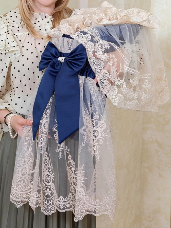 Конверт Азалия молочный-синий