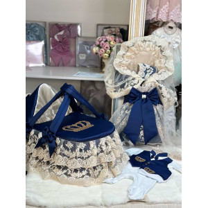 Комплект на выписку Азалия-Джентльмен синий