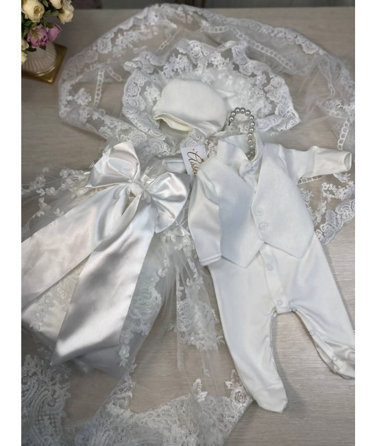 Комплект на выписку Азалия-Джентльмен молочный