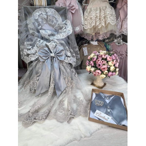 Комплект на выписку Азалия-Джентльмен серый