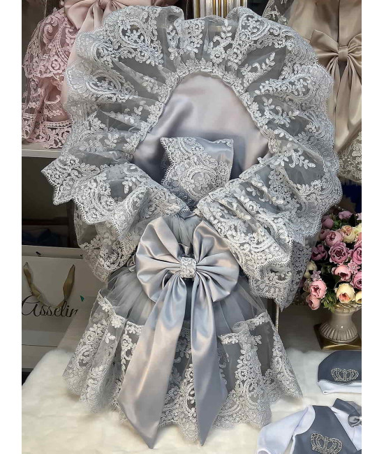 Конверт на выписку Азалия серый