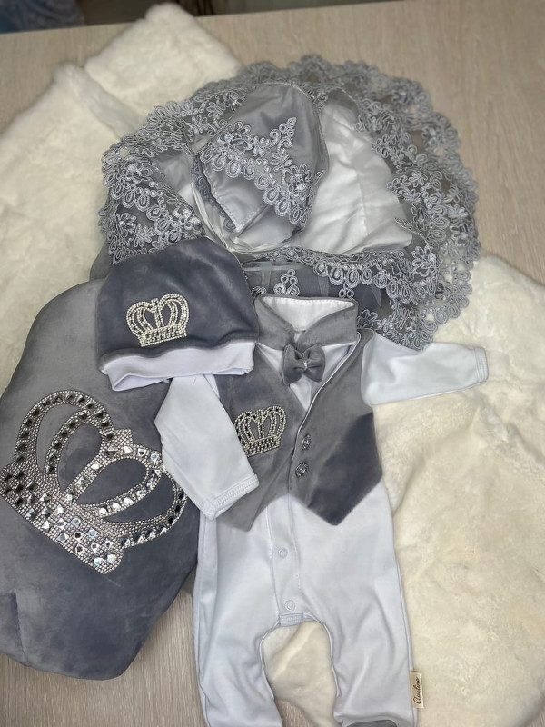 Комплект Бархат-Джентльмен серый