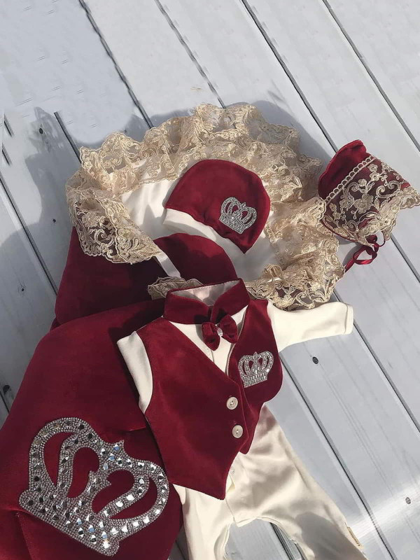 Комплект Бархат-Джентльмен бордовый