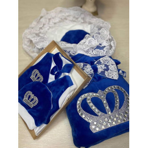 Комплект на выписку Мира-Джентльмен яркий-синий серебро