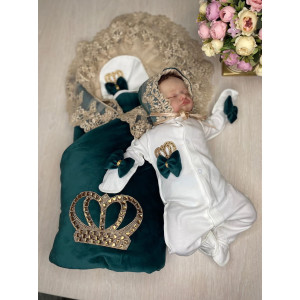 Комплект на выписку Бархат изумруд