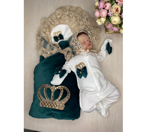 Комплект на выписку Бархат изумруд