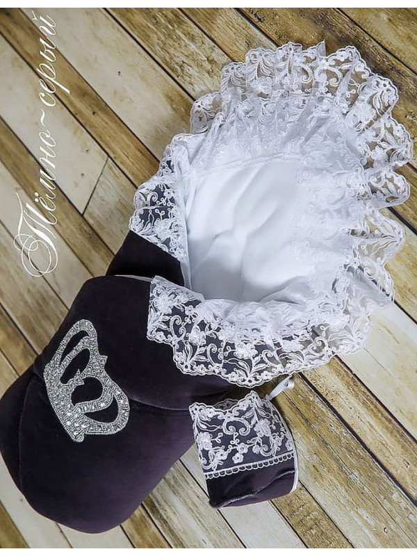 Конверт Бархат темно-серый