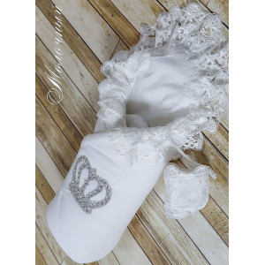 Конверт на выписку Бархат молочный