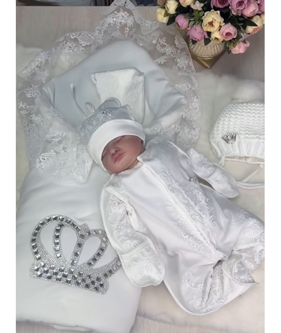 Комплект на выписку Бархат Лайт-Маримар молочный