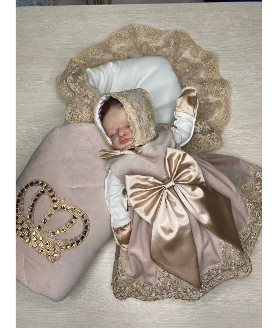 Комплект на выписку Бархат Лайт-Лея какао