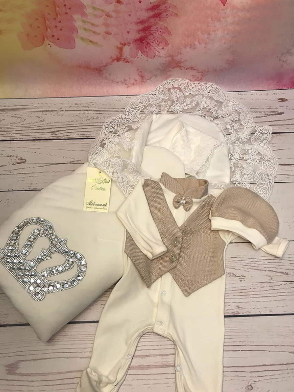 Комплект Бархат Лайт-Джентльмен молочный-какао