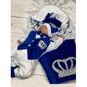 Комплект Бархат Лайт-Джентльмен яркий синий-серебро