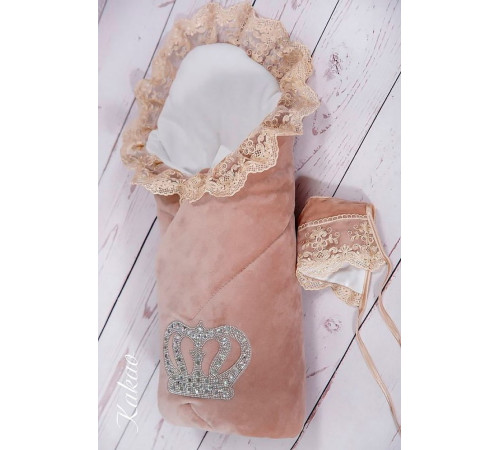 Конверт на выписку Бархат Лайт голубой