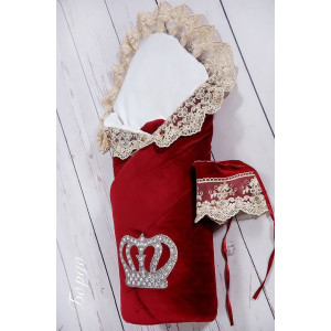 Конверт на выписку Бархат Лайт бордовый