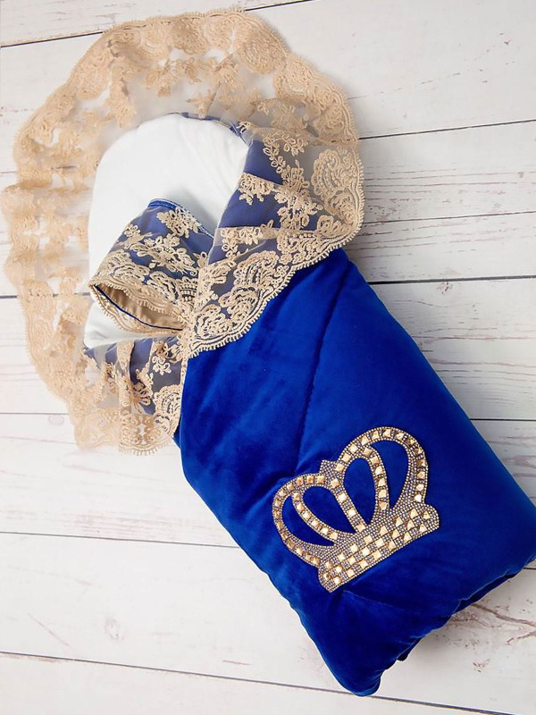 Конверт Бархат Лайт яркий-синий золото