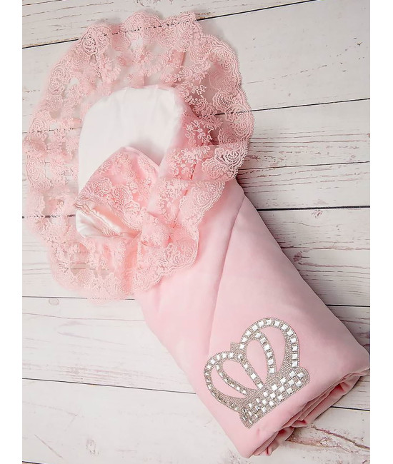 Конверт на выписку Бархат Лайт розовый