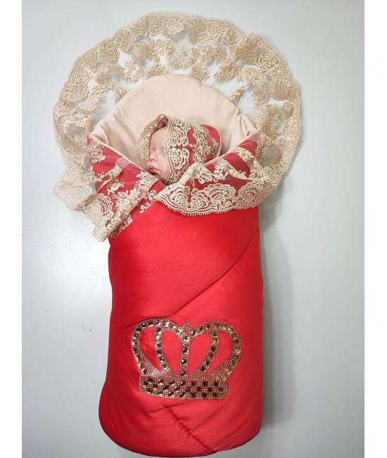 Комплект на выписку Тафта-Милана красный