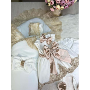 Комплект на выписку Бекки-Лея молочный-какао