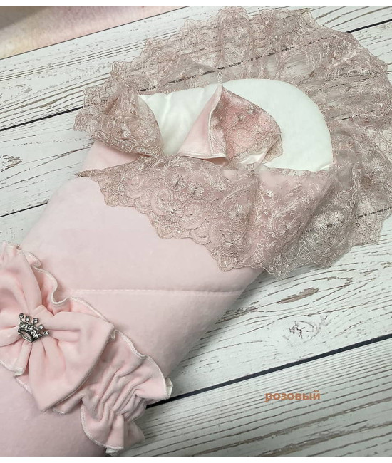 Конверт на выписку Бекки розовый