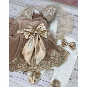 Комплект на выписку для девочки Бекки-Лея какао