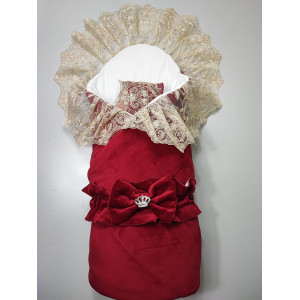 Комплект на выписку Бекки-Лея бордовый