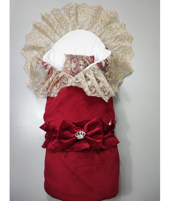 Комплект на выписку Бекки-Лея бордовый