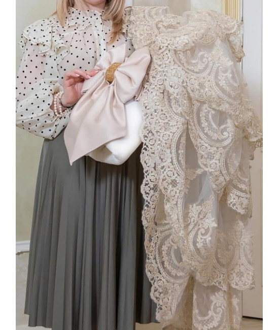 Конверт на выписку Бель молочный-какао