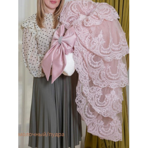 Конверт на выписку Бель молочный-пудра