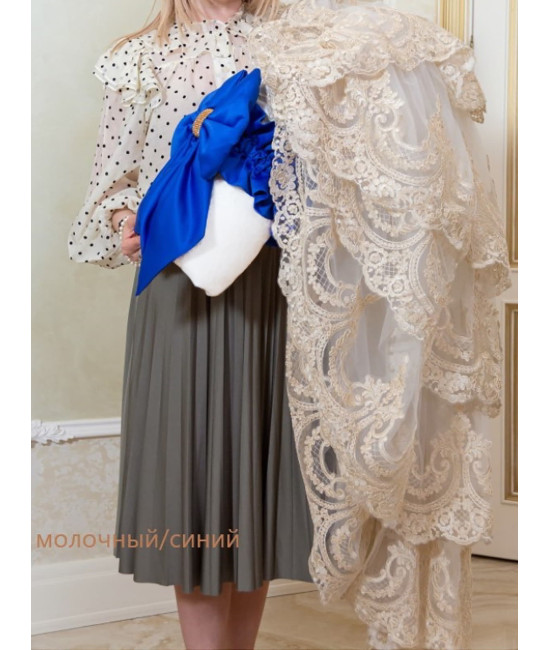 Конверт на выписку Бель какао-синий