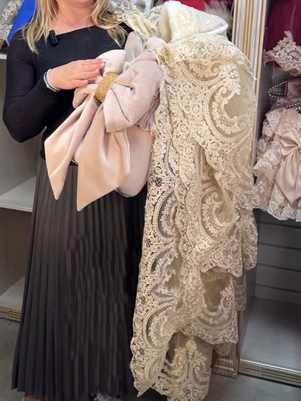 Конверт Бель бархатный какао-золото